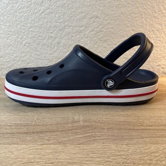 CROCS Bayaband Unisex Navy Red White Clogs - Picture 9 of 10
